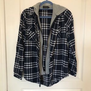 Plaid Jacket Zip Up